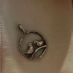 James Avery Retired Love Birds Pendant